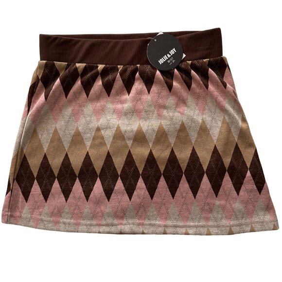 Jolie & Joy Dresses & Skirts - Jolie & Joy Women's Argyle Mini Skirt Academia Preppy Old Money Size Medium NWT